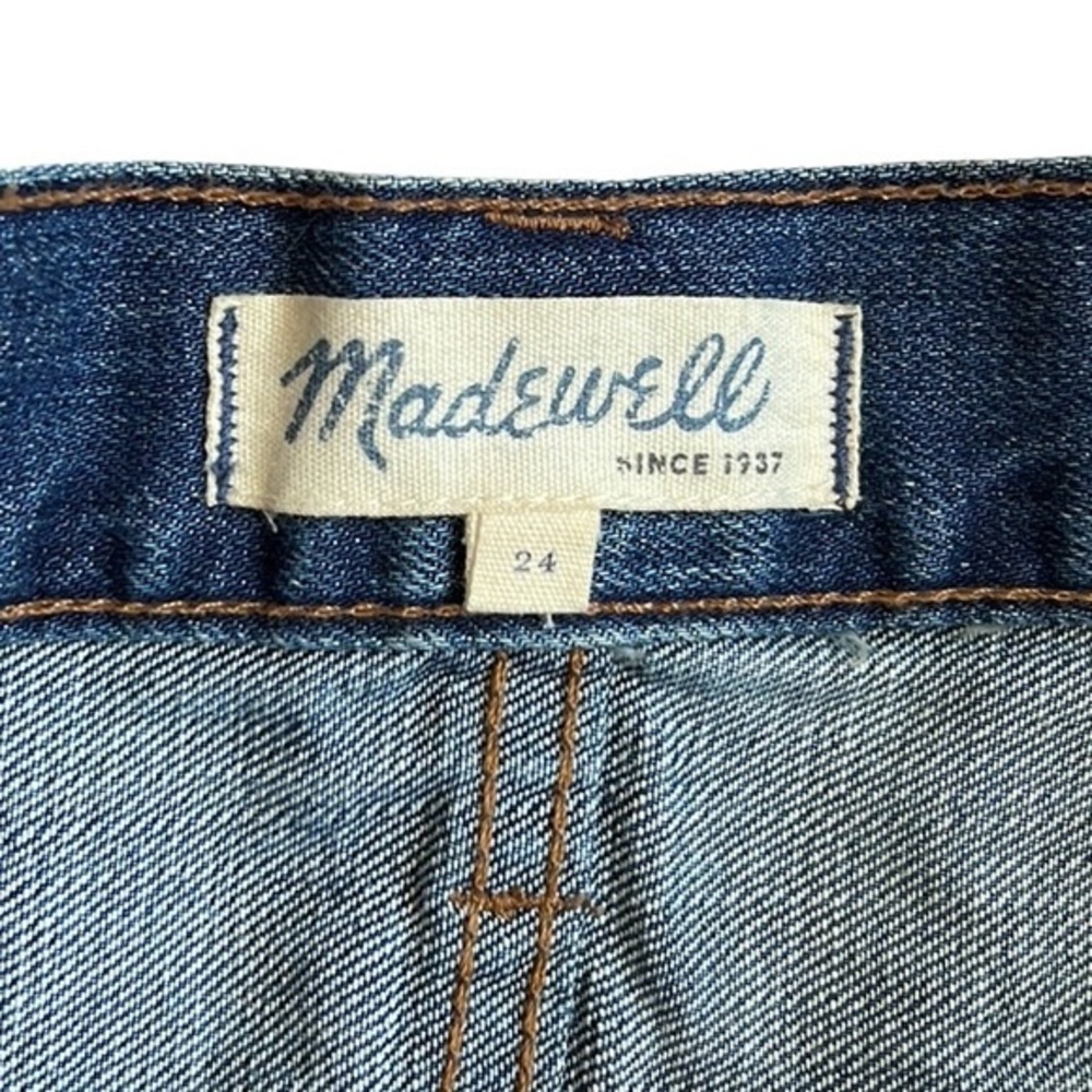 Madewell High Waisted Raw Hem/Rolled Hem Denim Jean Shorts Size 24 - Picture 5 of 8